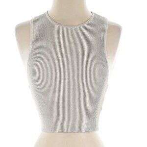 Babaton by Aritzia Rory Sculpt Ribbed Knit Racer Cropped Tank Top